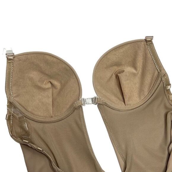NWT nude U plunge push up backless thong full body shaper size 34 (M) - Picture 9 of 16